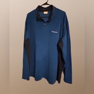 Columbia Navy and Blue Fleece Half-Zip Pullover
